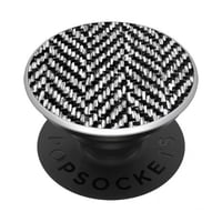 بوب سوكيت مسكة خلفية للجوال قماش اسود وابيض