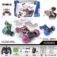 سيارة ذكية مع اضواء LED + ساعة تحكم عن بعد + ريموت...