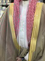 بشت رجالي ملكي رسمي لون زيتي فاتح دقة ملكيه قماش ص...