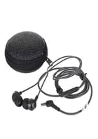 سماعة اذن سلكية مع حافظة - اسود