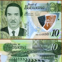 بوتسوانا فئة 10 بولا (بوليمر) أنسر