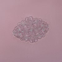 طقم دعاسات مطرزة Bianca لون وردي