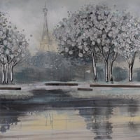 لوحة حائط عصرية كانفس مزودة بإطار خشبي مخفي