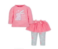 بدله بناتي أكمام + لقنز مع تول Bunny ماركة Gerber