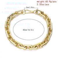 سلسال للنساء جنزير سلسلة لون ذهبي شكل 1