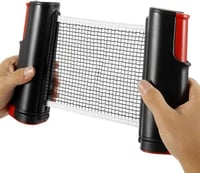شبك تنس طاولة قابل للسحب والتمدد - أسود