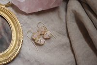 Rose Quartz x Bronze Earrings
