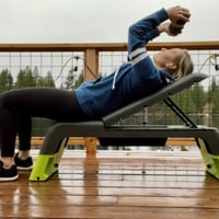 ستيب مع كرسي حديد