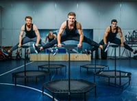 ترامبولين سداسي مع مقبض