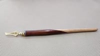 قلم الآغا - مقبض خشبي وسلاية نحاسية (بدون خزان حبر...