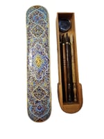 علبة تحفة صناعة يدوية خشبية، مقلمة - حجم كبير