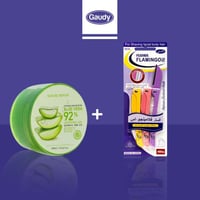 شفرات حلاقة الشعر من فيذر فلامينجو اس + جل الصبار...