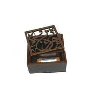 مبخرة ذكية ميني مع عود لون بني