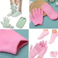 ‎جورب وقفاز علاجي مرطب من جل سبا، يعمل على تنعيم ا...