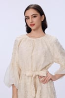 فستان بيج فاتح ميدي