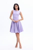 فستان بنفسجي فاتح قصير