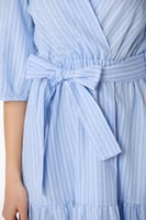 فستان قطن مقلم