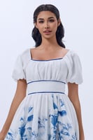 فستان قطن بطبعة الورد