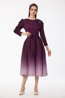 فستان بليسية متدرج الألوان