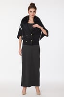 جاكيت صوف بياقة فرو