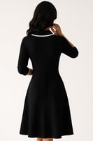 فستان صوف ناعم اسود