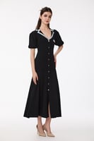 فستان صوف ناعم بحياكة بارزة