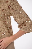 بلوزة توييد مع ترتر