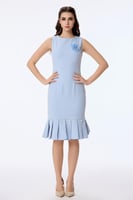 فستان كريب مع لؤلؤ