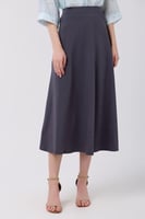 تنورة قطن استرتش رمادي