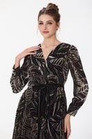 فستان طبع مخمل