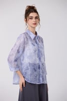 بلوزة شيفون بنفسجي