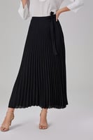 تنورة اسود مقلم