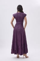 فستان ماكسي بلون بنفسجي أنيق