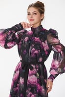 فستان شيفون خريفي