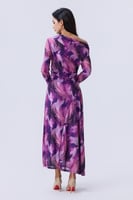 فستان فوشي مطبوع