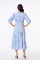 فستان قطن مقلم