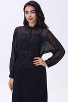 بلوزة شيفون بنقشة ناعم