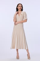 فستان استرتش مقلم