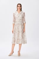 فستان أورغنزا بتطريز الزهور