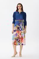 فستان بليسية مموج الألوان