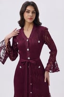 فستان عنابي