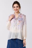 بلوزة شيفون حرير