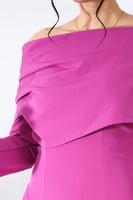 فستان كريب مع بليسيه