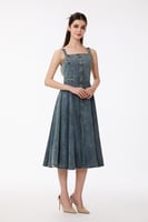 فستان جينز قصة كورسية