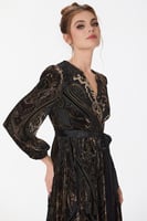 فستان طبع مخمل