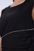 فستان كريب بثنيات