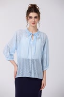 بلوزة اورغنزا أزرق سماوي