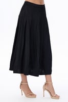 تنورة أسود كلوش كسرات