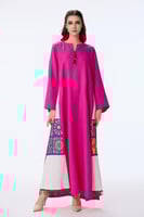 جلابية كتان فوشي