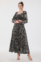 فستان طبع مخمل